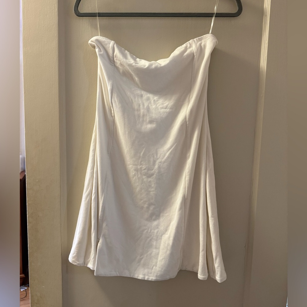 Oh Polly White Strapless Dress